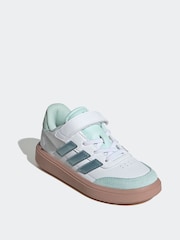 adidas White Court Block Trainers - Image 3 of 9