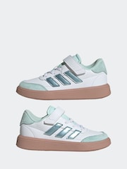 adidas White Court Block Trainers - Image 5 of 9