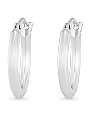 Beaverbrooks 9ct White Gold Hoop Earrings - Image 2 of 4