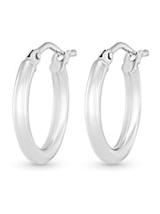 Beaverbrooks 9ct White Gold Hoop Earrings - Image 3 of 4