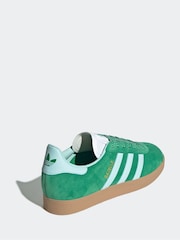 adidas Originals Green/White Gazelle Trainers - Image 4 of 9
