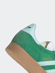adidas Originals Green/White Gazelle Trainers - Image 9 of 9