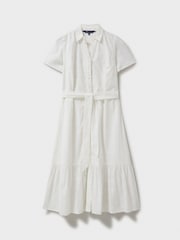 Crew Clothing White Broderie Shirt Dress - Image 4 of 6