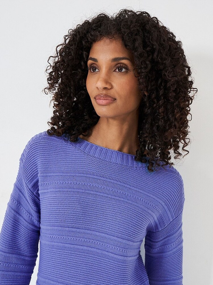 Crew Clothing Blue Tali Boat Neck Knit Jumper - Image 4 of 4