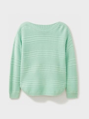 Crew Clothing Green Tali Boat Neck Knit Jumper - Image 5 of 5