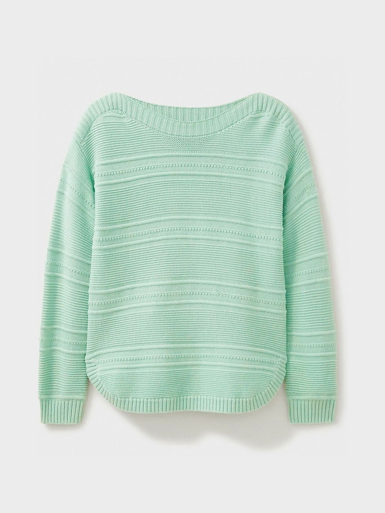 Crew Clothing Green Tali Boat Neck Knit Jumper - Image 5 of 5