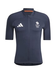 adidas Blue Team GB Cycling Jersey Coat Jacket - Image 3 of 3