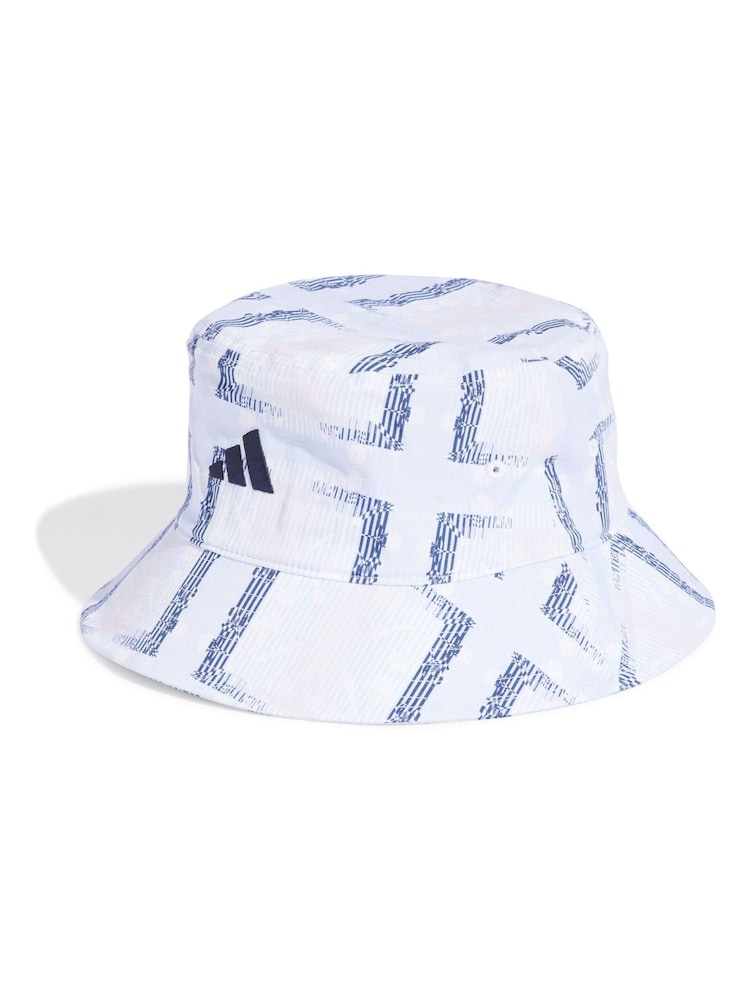 adidas Blue 100% Cotton Team GB Union Jack Bucket Hat - Image 3 of 3