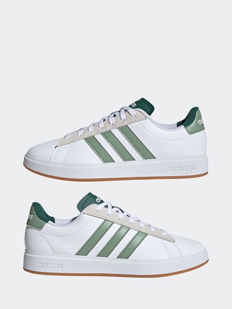 adidas White Grand Court 2.0 Trainers - Image 5 of 9
