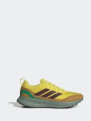 adidas Yellow Run Falcon Trainers - Image 1 of 9