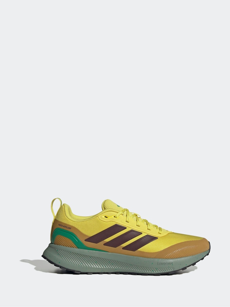 adidas Yellow Run Falcon Trainers - Image 1 of 9