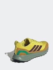 adidas Yellow Run Falcon Trainers - Image 4 of 9