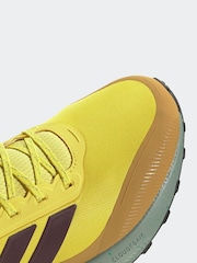 adidas Yellow Run Falcon Trainers - Image 8 of 9