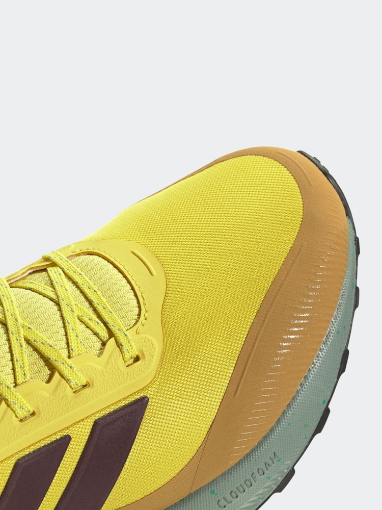 adidas Yellow Run Falcon Trainers - Image 8 of 9