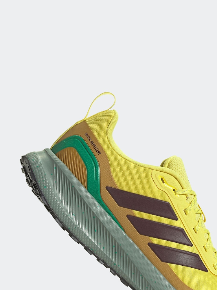 adidas Yellow Run Falcon Trainers - Image 9 of 9