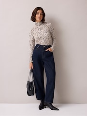 Ro&Zo Snake Print Roll Neck Top - Image 3 of 5