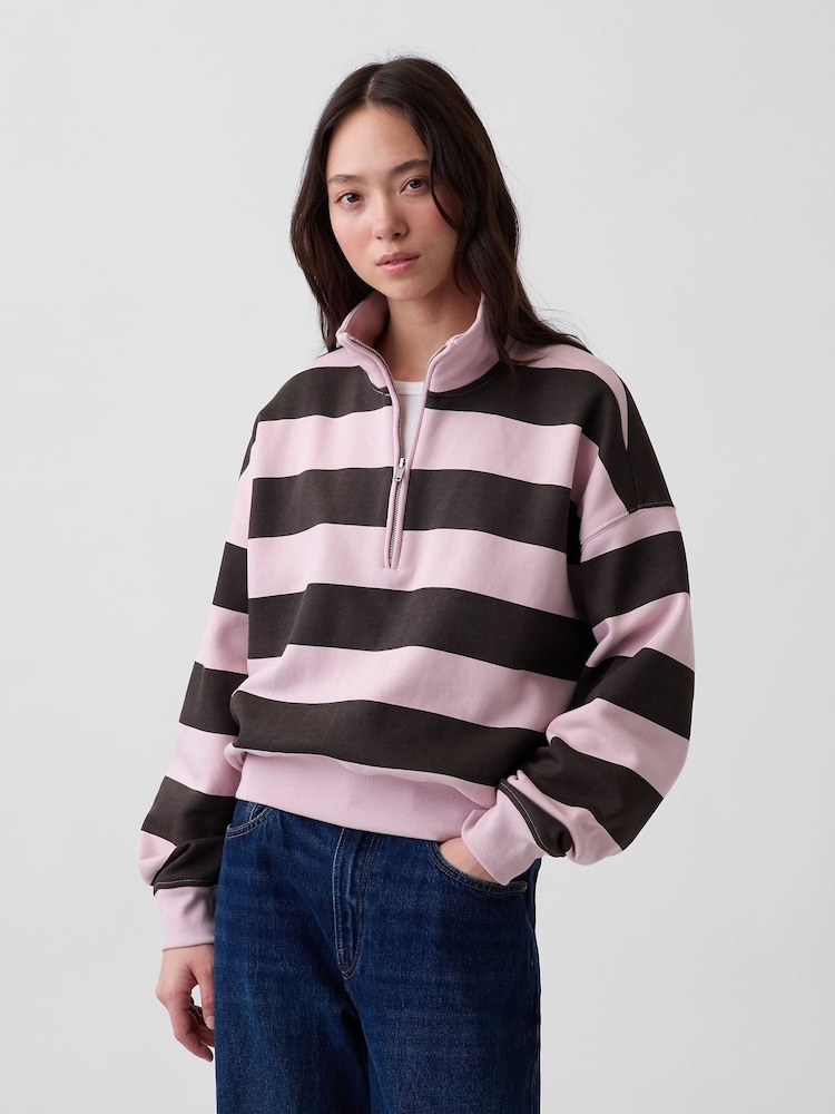 Dungi roz/maro - Gap Vintage Soft Oversized Half-Zip Wedge Pullover - Imaginea 1 din 4 Dungi roz/maro - Gap Vintage Soft Oversized Half-Zip Wedge Pullover - Imaginea 1 din 4