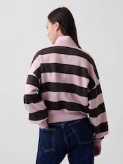 Dungi roz/maro - Gap Vintage Soft Oversized Half-Zip Wedge Pullover - Imaginea 2 din 4
