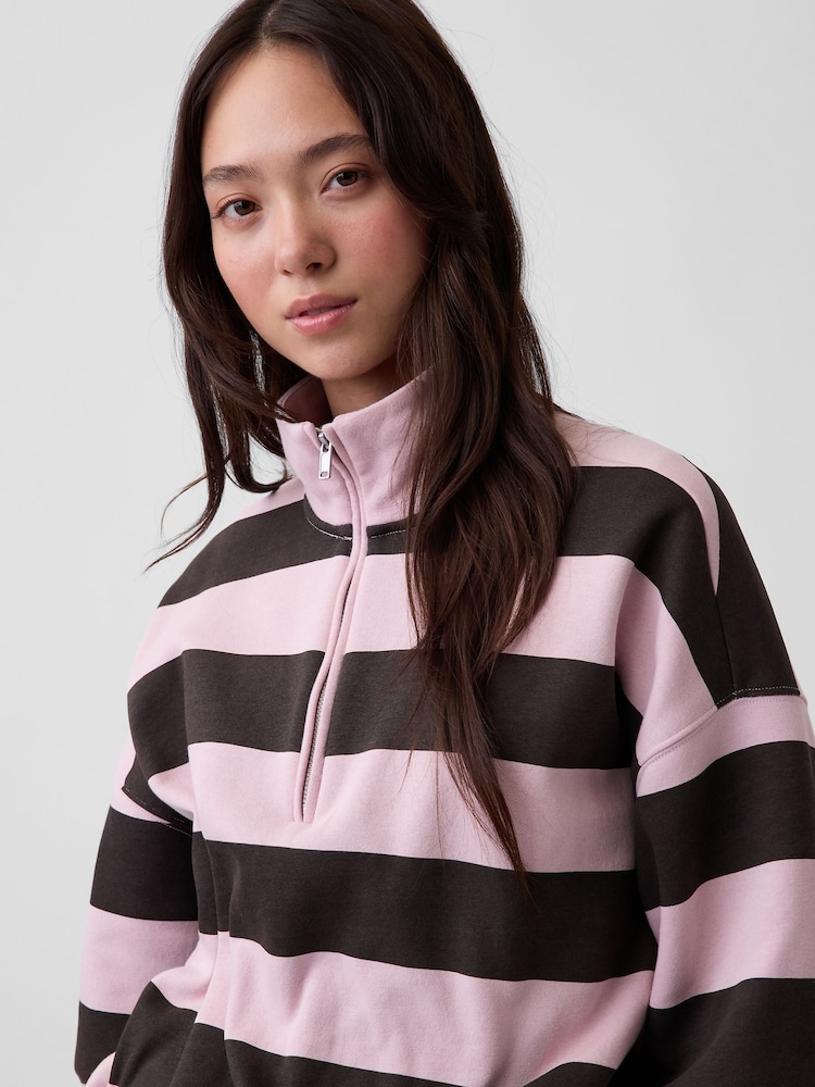 Dungi roz/maro - Gap Vintage Soft Oversized Half-Zip Wedge Pullover - Imaginea 4 din 4 Dungi roz/maro - Gap Vintage Soft Oversized Half-Zip Wedge Pullover - Imaginea 4 din 4