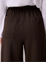 Ro&Zo Brown Pinstripe Wide Leg Joggers - Image 6 of 6
