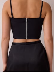 Ro&Zo Black Ponte Detachable Strap Top - Image 3 of 4