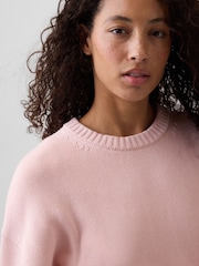 Gap Pink Relaxed Crew Neck Jumper - Image 4 of 4