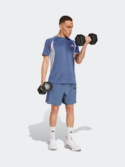 adidas Blue Tech Apparel Colorblock T-Shirt - Image 3 of 6