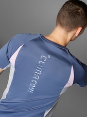 adidas Blue Tech Apparel Colorblock T-Shirt - Image 7 of 13