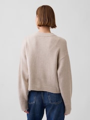 Beige - Gap CashSoft Oversized Chunky Strickjacke - Bild 2 von 4