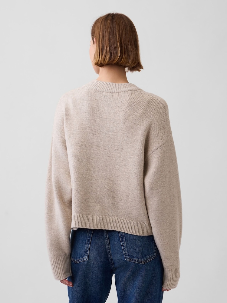Beige - Gap CashSoft Oversized Chunky Strickjacke - Bild 2 von 4