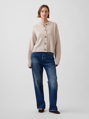 Beige - Gap CashSoft Oversized Chunky Strickjacke - Bild 3 von 4