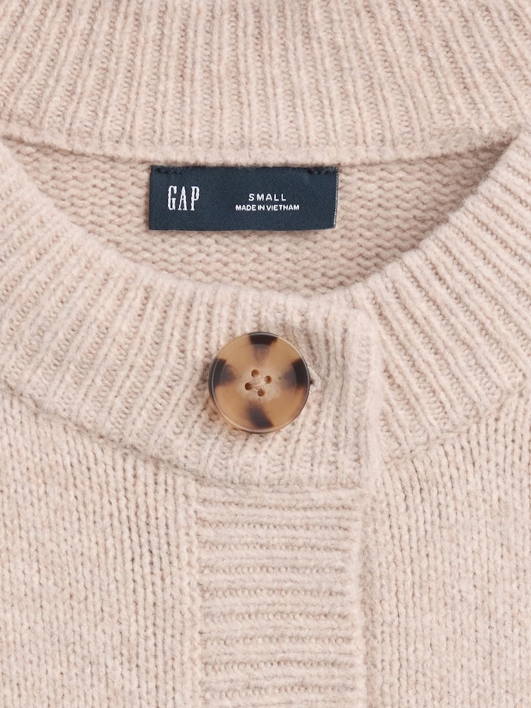 Beige - Gap CashSoft Oversized Chunky Strickjacke - Bild 4 von 4
