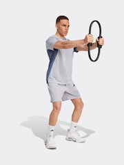 adidas Grey Tech Apparel Colorblock T-Shirt - Image 3 of 6