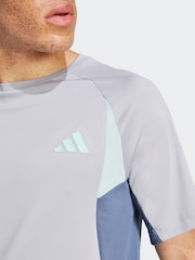 adidas Grey Tech Apparel Colorblock T-Shirt - Image 4 of 6