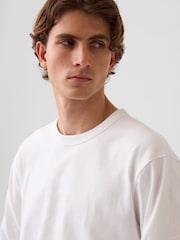 Gap White Heavyweight Relaxed Long Sleeve T-Shirt - Image 4 of 4