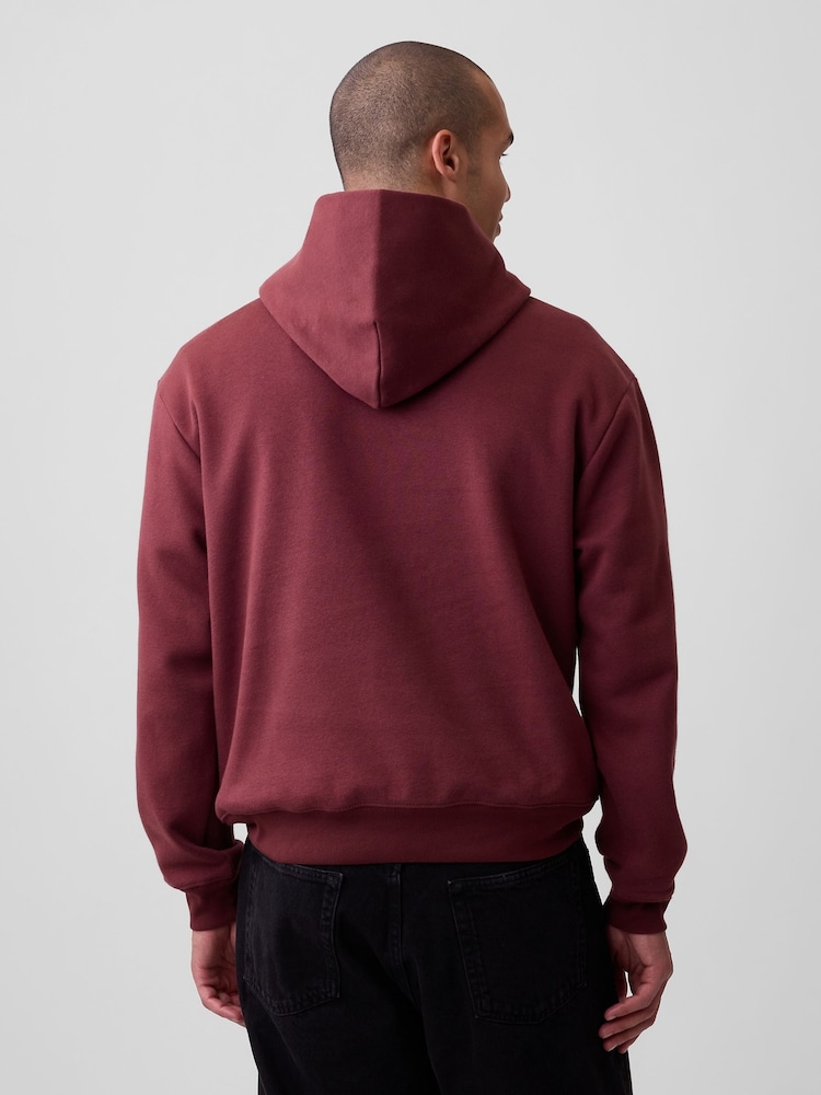 Gap Burgundy Red Vintage Soft Oversized Mini-Logo Hoodie - Image 2 of 4 Gap Burgundy Red Vintage Soft Oversized Mini-Logo Hoodie - Image 2 of 4