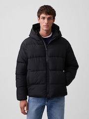 Gap Black Relaxed Puffer Jacket - Image 1 of 4