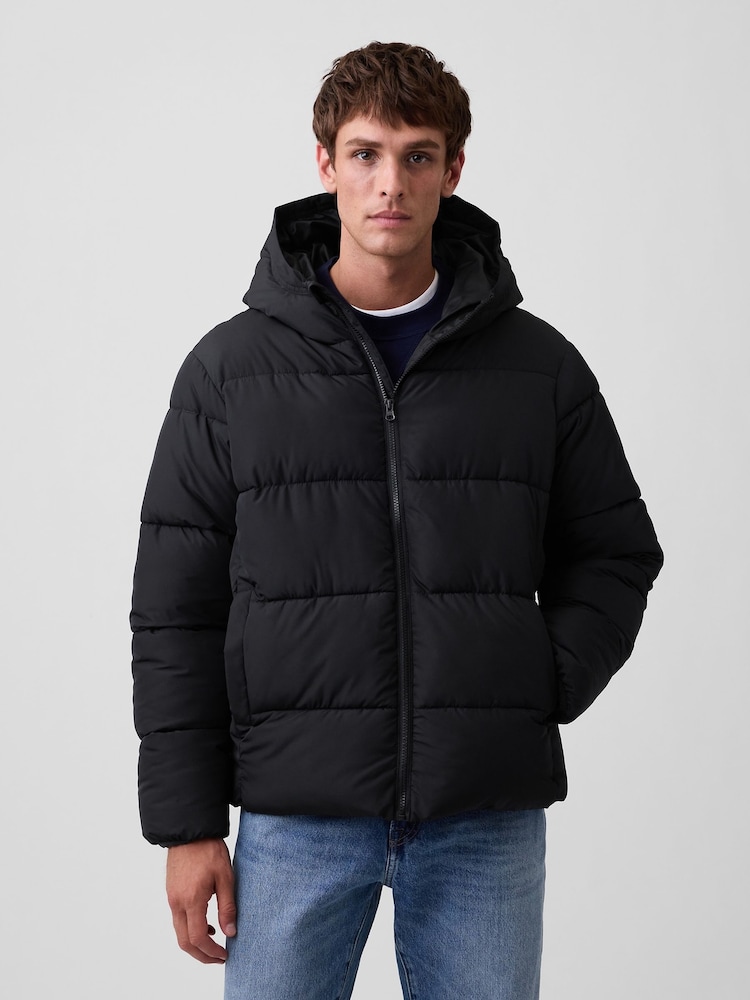 Gap Black Relaxed Puffer Jacket - Image 1 of 4