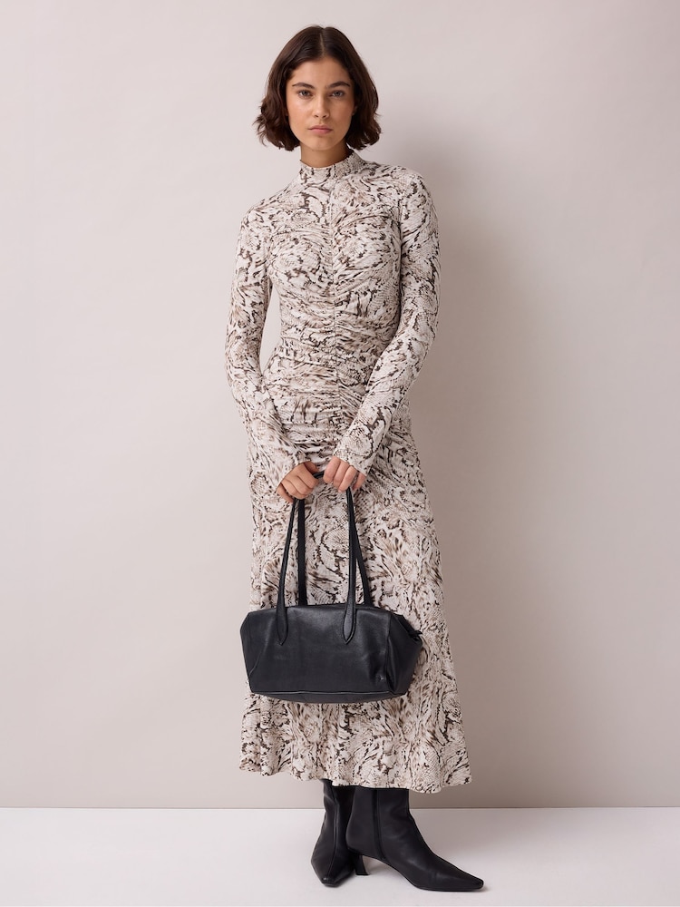 snake print dress grey Buy Ro&Zo Animal Ruched Front from Next USA 1075445