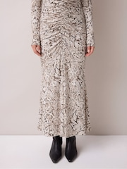 Ro&Zo Snake Print Ruched Front Dress - Imagen 5 de 6