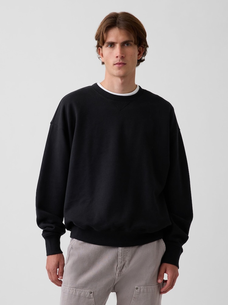 Gap Black Heavyweight Oversized Sweatshirt - Image 1 of 5 Gap Black Heavyweight Oversized Sweatshirt - Image 1 of 5