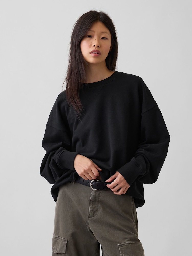 Gap Black Heavyweight Oversized Sweatshirt - Image 5 of 5 Gap Black Heavyweight Oversized Sweatshirt - Image 5 of 5