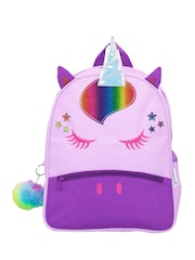 Harry Bear Purple Unicorn Backpack with Pom Pom Keyring - Image 2 of 6