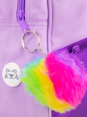 Harry Bear Purple Unicorn Backpack with Pom Pom Keyring - Image 6 of 6