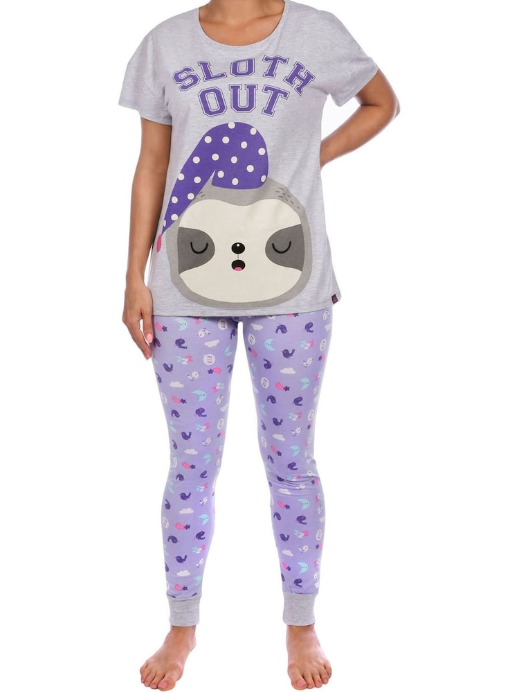 Harry Bear Faultier Pyjama mit kurzen Ärmeln - Bild 1 von 4 Harry Bear Faultier Pyjama mit kurzen Ärmeln - Bild 1 von 4