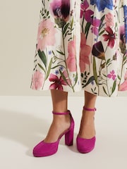 Phase Eight Pink Suede Platform Shoes - Image 1 of 7