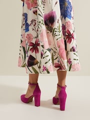 Phase Eight Pink Suede Platform Shoes - Image 2 of 7