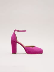 Phase Eight Pink Suede Platform Shoes - Image 7 of 7