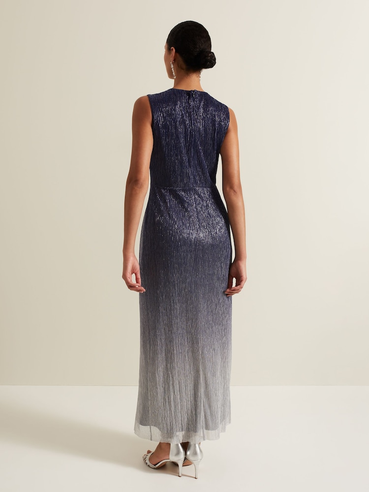 Phase Eight Black Sara Metallic Jersey Maxi Dress - Image 2 of 7