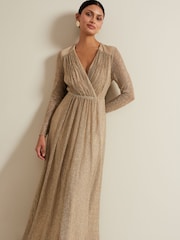 Phase Eight Metallic Masie Metallic Jersey Maxi Dress - Image 4 of 8